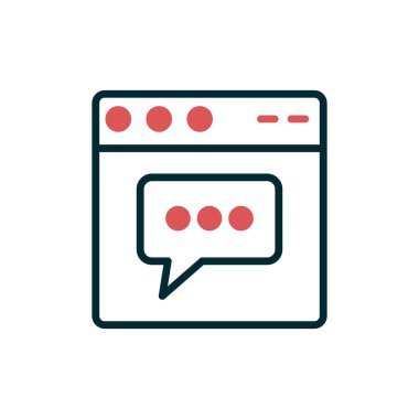 Basit web arayüzü simgesi, vektör illüstrasyonu