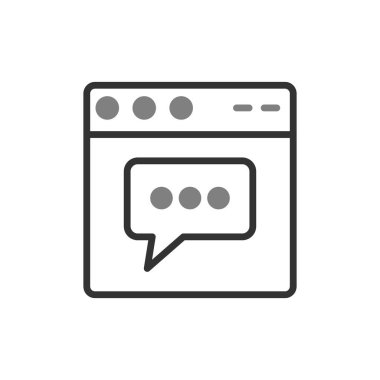 Basit web arayüzü simgesi, vektör illüstrasyonu