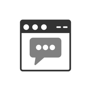 Basit web arayüzü simgesi, vektör illüstrasyonu