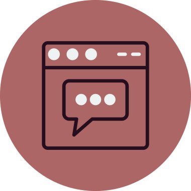 Basit web arayüzü simgesi, vektör illüstrasyonu