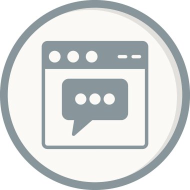 Basit web arayüzü simgesi, vektör illüstrasyonu