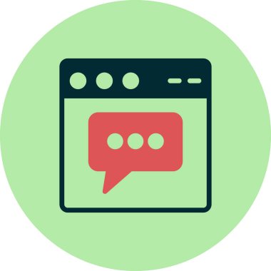 Basit web arayüzü simgesi, vektör illüstrasyonu