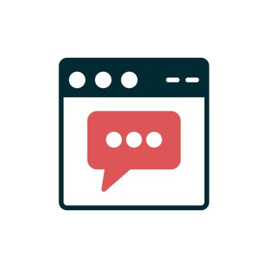 Basit web arayüzü simgesi, vektör illüstrasyonu