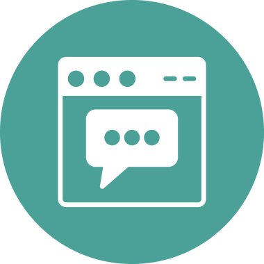 Basit web arayüzü simgesi, vektör illüstrasyonu