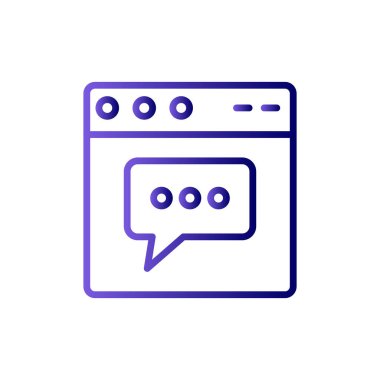 Basit web arayüzü simgesi, vektör illüstrasyonu