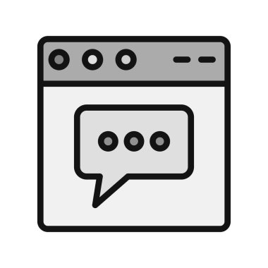 Basit web arayüzü simgesi, vektör illüstrasyonu