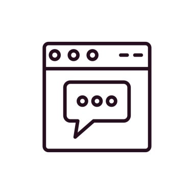 Basit web arayüzü simgesi, vektör illüstrasyonu