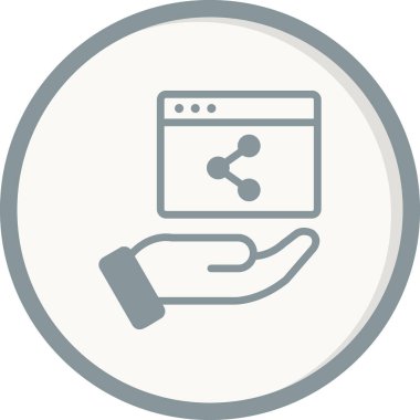 Basit web arayüzü simgesi, vektör illüstrasyonu