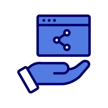 Basit web arayüzü simgesi, vektör illüstrasyonu