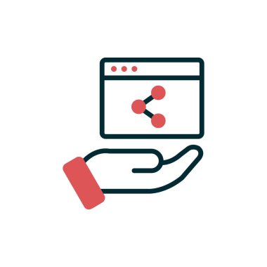 Basit web arayüzü simgesi, vektör illüstrasyonu