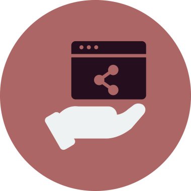 Basit web arayüzü simgesi, vektör illüstrasyonu