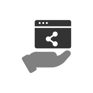 Basit web arayüzü simgesi, vektör illüstrasyonu