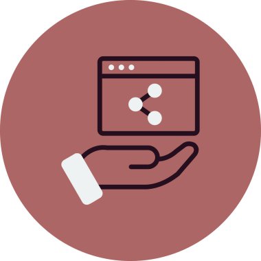 Basit web arayüzü simgesi, vektör illüstrasyonu