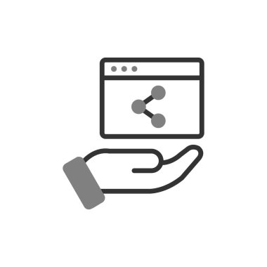 Basit web arayüzü simgesi, vektör illüstrasyonu