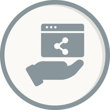 Basit web arayüzü simgesi, vektör illüstrasyonu