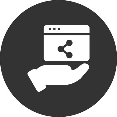 Basit web arayüzü simgesi, vektör illüstrasyonu