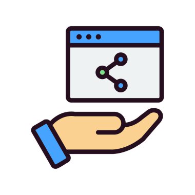 Basit web arayüzü simgesi, vektör illüstrasyonu