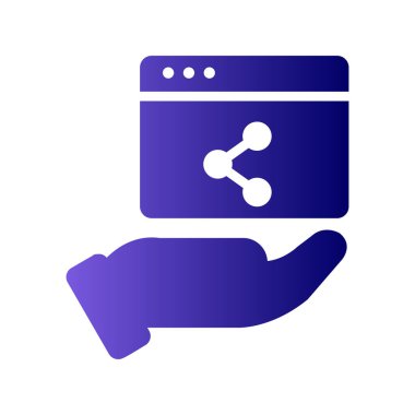 Basit web arayüzü simgesi, vektör illüstrasyonu