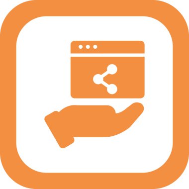 Basit web arayüzü simgesi, vektör illüstrasyonu