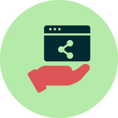 Basit web arayüzü simgesi, vektör illüstrasyonu