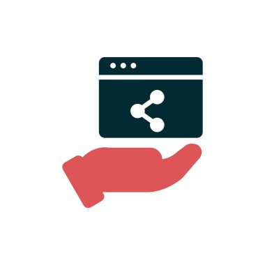 Basit web arayüzü simgesi, vektör illüstrasyonu