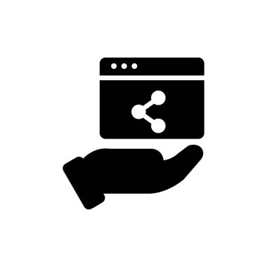 Basit web arayüzü simgesi, vektör illüstrasyonu