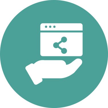 Basit web arayüzü simgesi, vektör illüstrasyonu