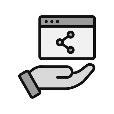 Basit web arayüzü simgesi, vektör illüstrasyonu