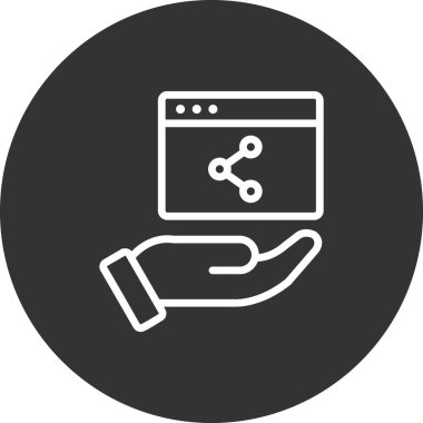 Basit web arayüzü simgesi, vektör illüstrasyonu