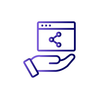 Basit web arayüzü simgesi, vektör illüstrasyonu