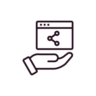 Basit web arayüzü simgesi, vektör illüstrasyonu