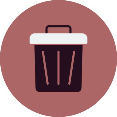 Çöp tenekesi. Basit illüstrasyon