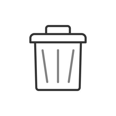 trash can icon. outline illustration of recycle bin vector line stroke for web design