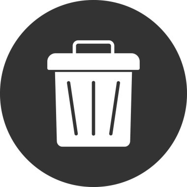 Çöp simgesinin vektör illüstrasyonu