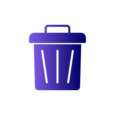 Çöp kutusu simgesi. Beyaz arkaplanda izole edilmiş web tasarımı için geri dönüşüm kutusu vektör simgelerinin basit çizimi