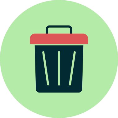 Moda biçimi izole edilmiş arkaplanda çöp kutusu simgesi