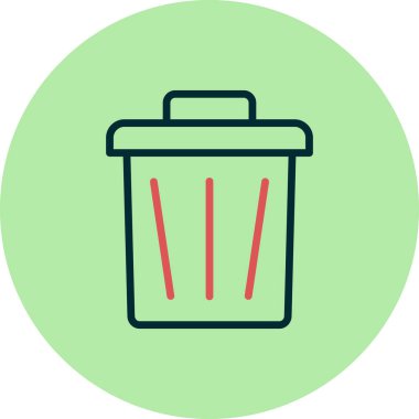 Moda biçimi izole edilmiş arkaplanda çöp kutusu simgesi