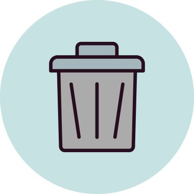 Moda biçimi izole edilmiş arkaplanda çöp kutusu simgesi