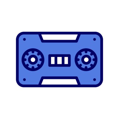 Kaset. Web simgesi basit illüstrasyon