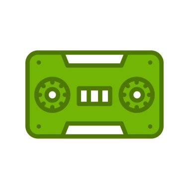 Kaset. Web simgesi basit illüstrasyon