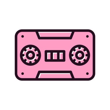 Kaset. Web simgesi basit illüstrasyon