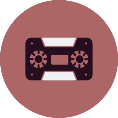 Kaset. Web simgesi basit illüstrasyon