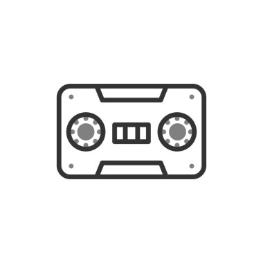 Kaset. Web simgesi basit illüstrasyon