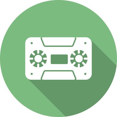 Kaset. Web simgesi basit illüstrasyon