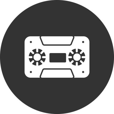 Kaset. Web simgesi basit illüstrasyon