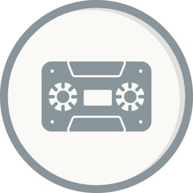 Kaset. Web simgesi basit illüstrasyon