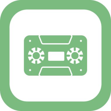 Kaset. Web simgesi basit illüstrasyon