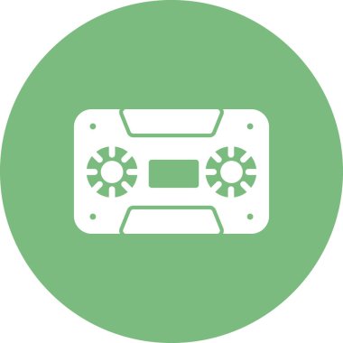 Kaset. Web simgesi basit illüstrasyon