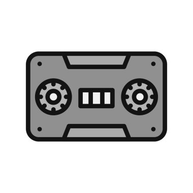 Kaset. Web simgesi basit illüstrasyon