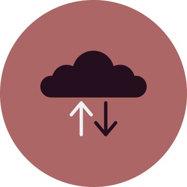 Bulut ağı simgesi. Basit resimleme 